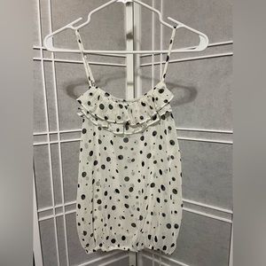 Polkadot Sheer Ruffles Cami